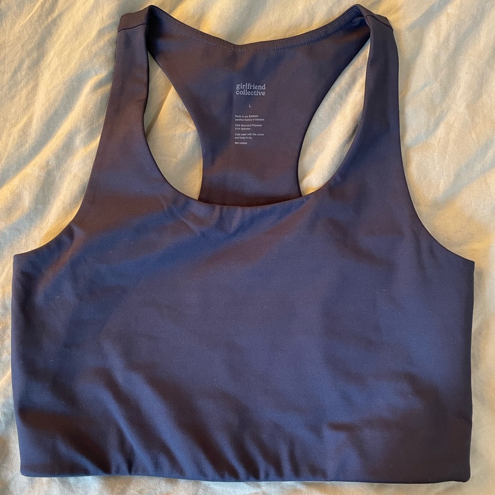 NWOT Navy Girlfriend Collective Paloma Sports Bra